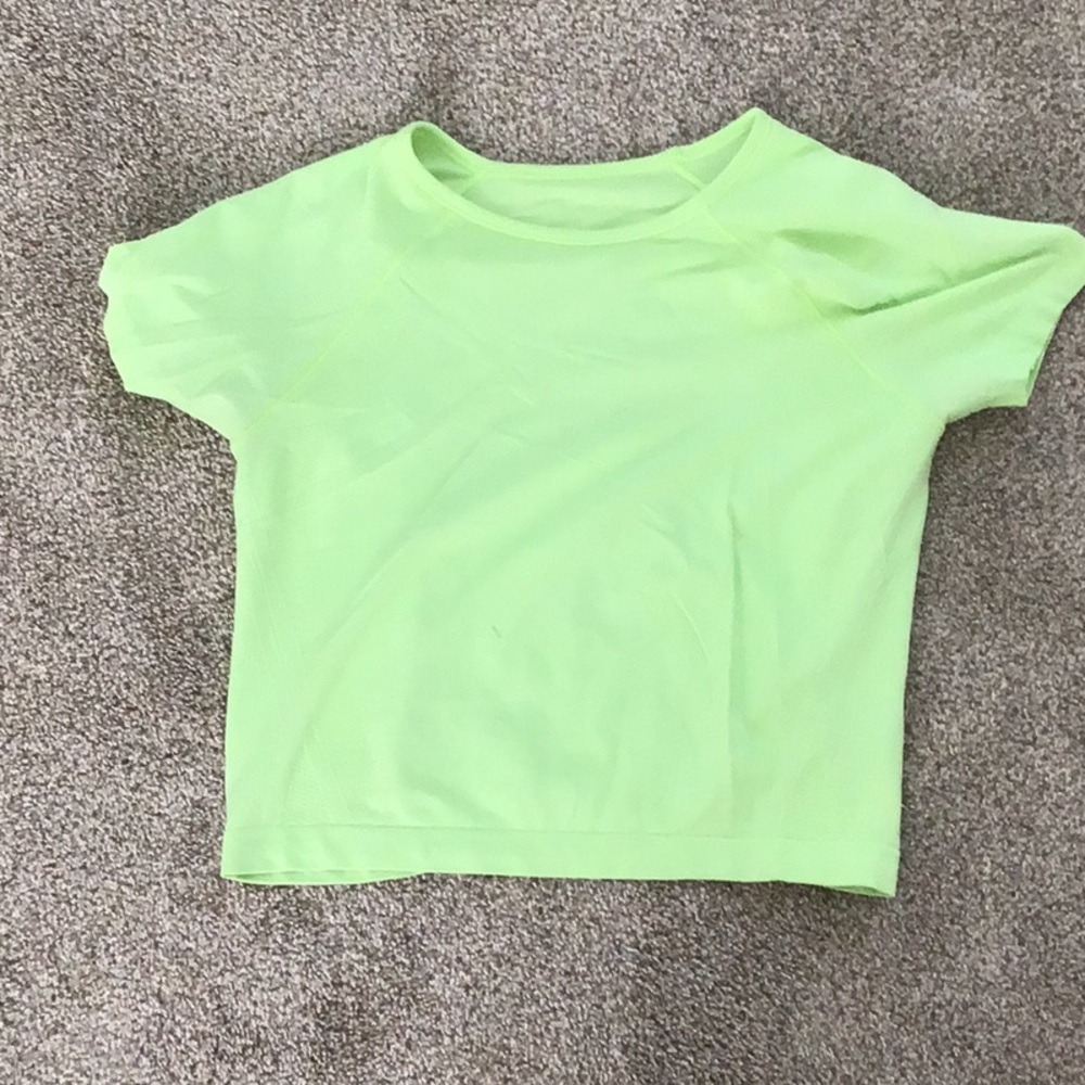 Athleta girl neon green athletic top